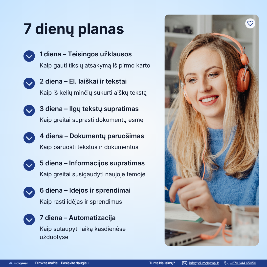 7 dienų ChatGPT iššūkis | Pradedame balandžio 20 d.