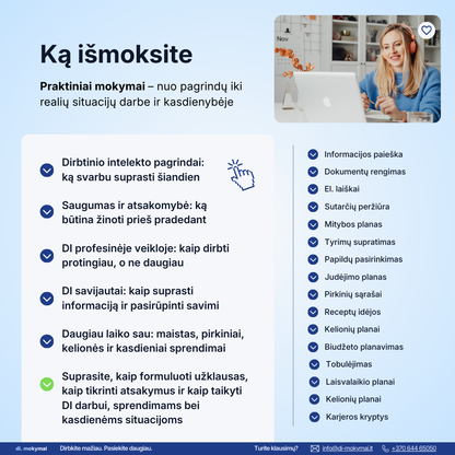 Dirbtinis intelektas darbui ir asmeniniam tobulėjimui