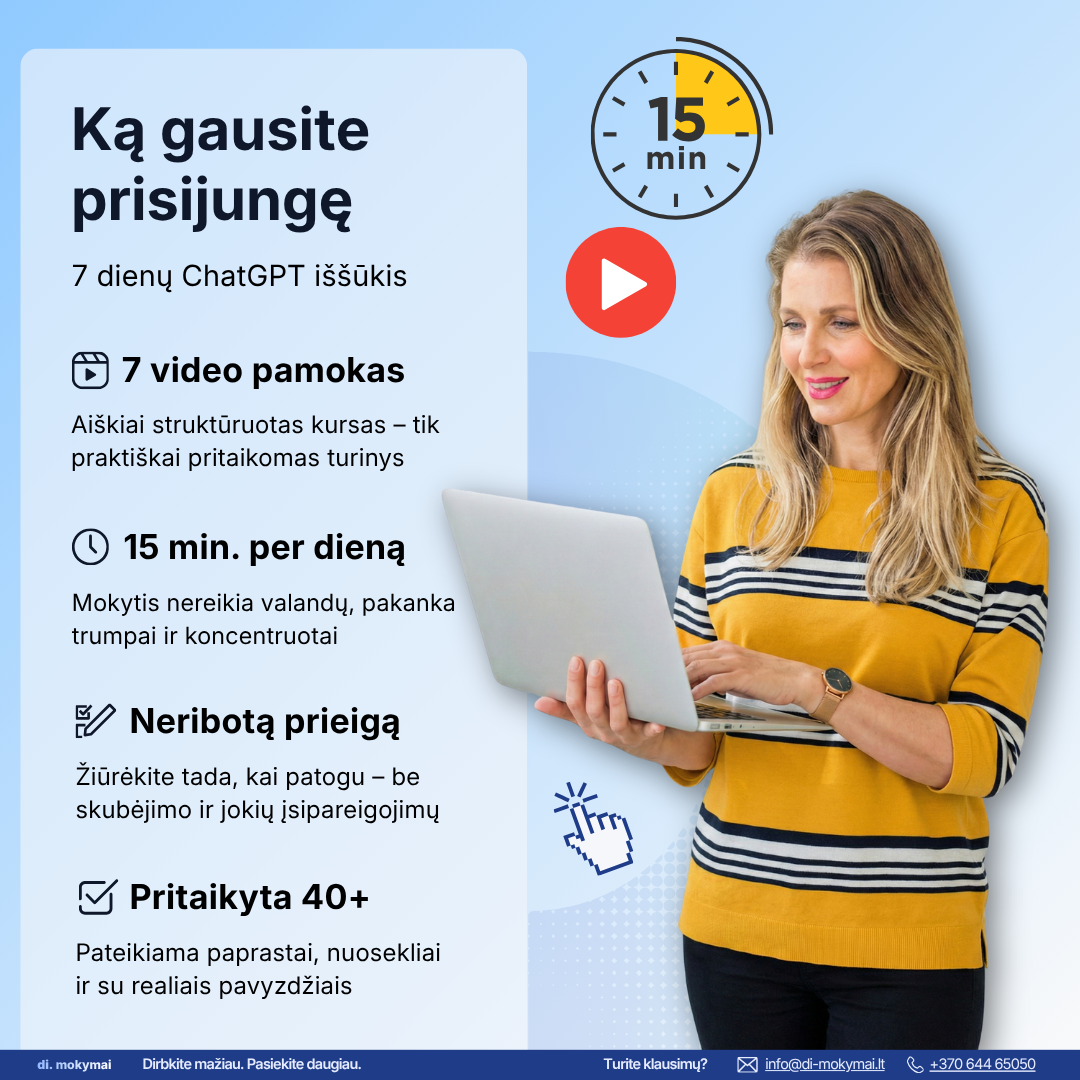7 dienų ChatGPT iššūkis | Pradedame balandžio 20 d.