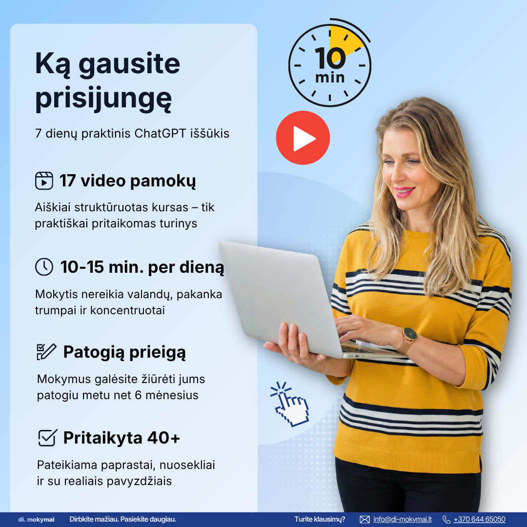7 dienų praktinis ChatGPT iššūkis