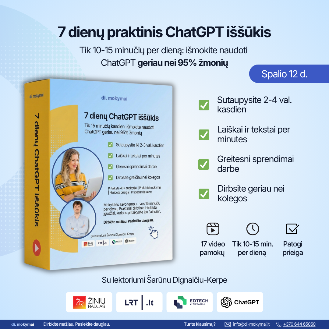 7 dienų praktinis ChatGPT iššūkis