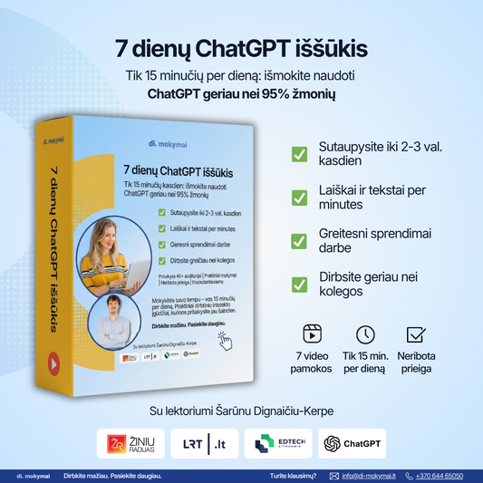 7 dienų ChatGPT iššūkis