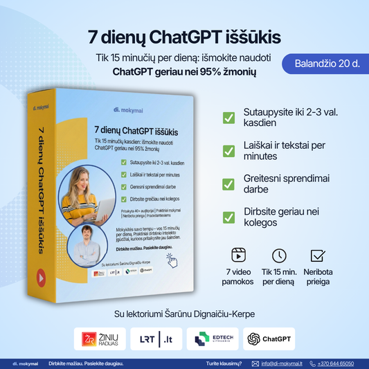 7 dienų ChatGPT iššūkis | Pradedame balandžio 20 d.