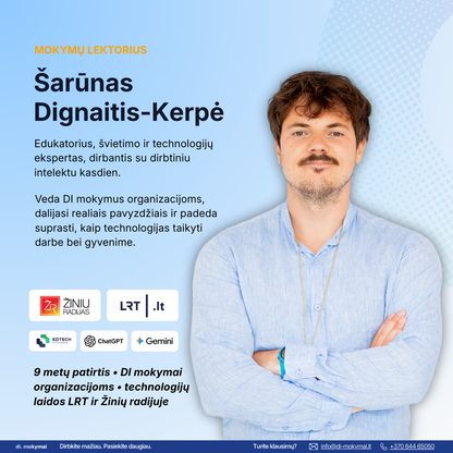 Dirbtinis intelektas darbui ir asmeniniam tobulėjimui